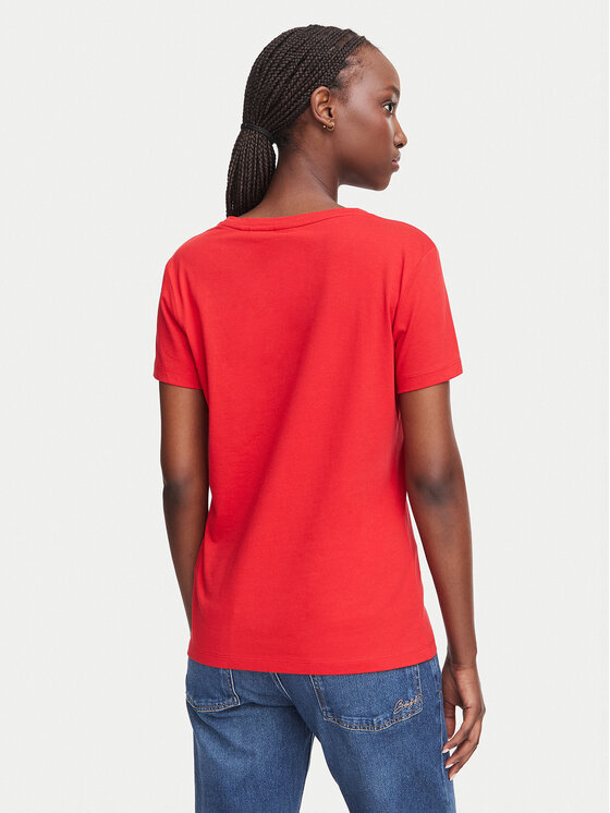 BOSS BOSS T-krekls C_Elove 50554696 Sarkans Slim Fit
