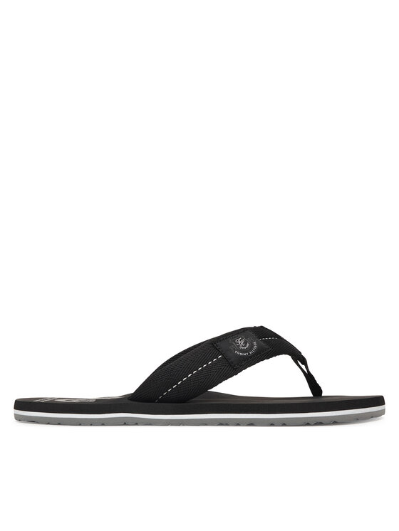 Tommy Hilfiger Tommy Hilfiger Σαγιονάρες Patch Hilfiger Beach Sandal FM0FM05804 Μαύρο