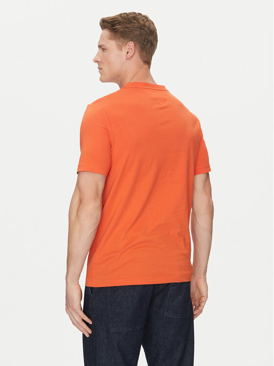 Tommy Hilfiger Tommy Hilfiger Póló Center Stack MW0MW38621 Narancssárga Regular Fit