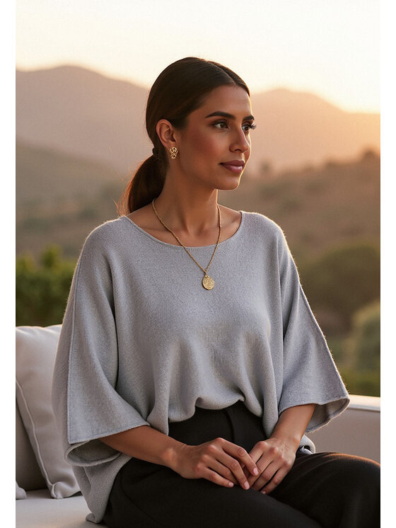 FIGL FIGL Πουλόβερ M1102 Γκρι Oversize