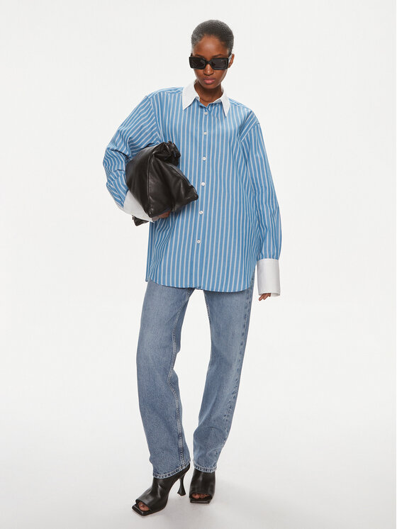 Samsøe Samsøe Samsøe Samsøe Πουκάμισο Salovas F24100170 Μπλε Loose Fit