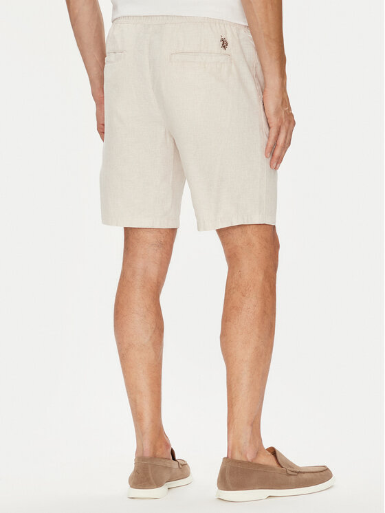U.S. Polo Assn. U.S. Polo Assn. Bavlnené šortky MUP4050 Béžová Slim Fit