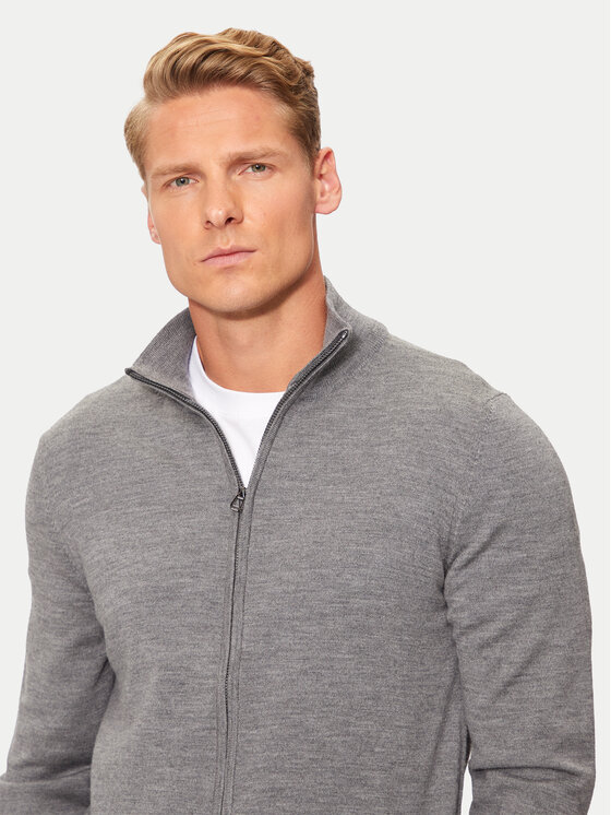 JOOP! JOOP! Pletena jopica 17 Jk-06Davis 30032605 Siva Modern Fit