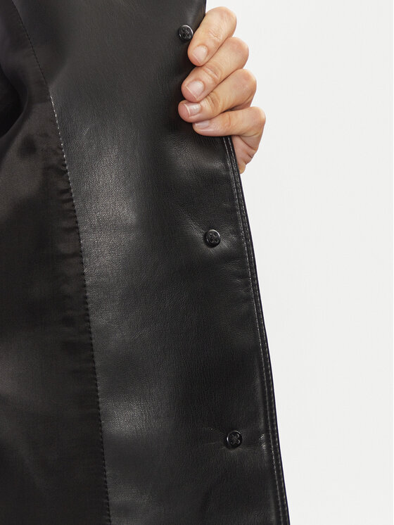 Calvin Klein Calvin Klein Kožená bunda K20K208337 Čierna Relaxed Fit