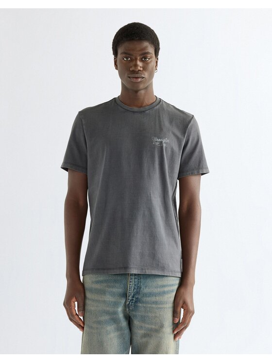 Wrangler Wrangler T-Shirt GRAPHIC TEE Czarny Regular Fit