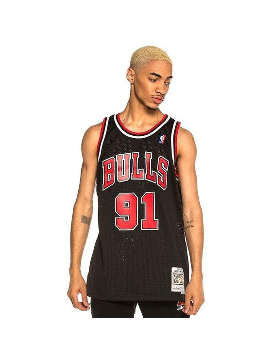 Mitchell & Ness Mitchell & Ness Smanicato NBA SWINGMAN ALTERNATE JERSEY BULLS 97 DENNIS RODMAN Nero Regular Fit