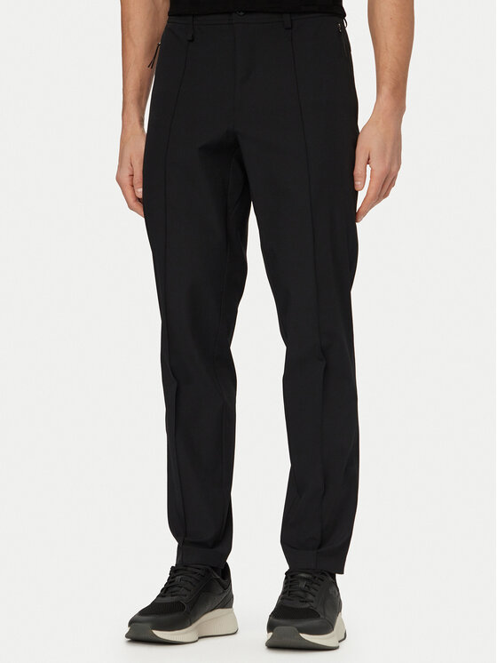 BOSS Pantaloni din material PS Spirit70 50558948 Negru Tapered Fit