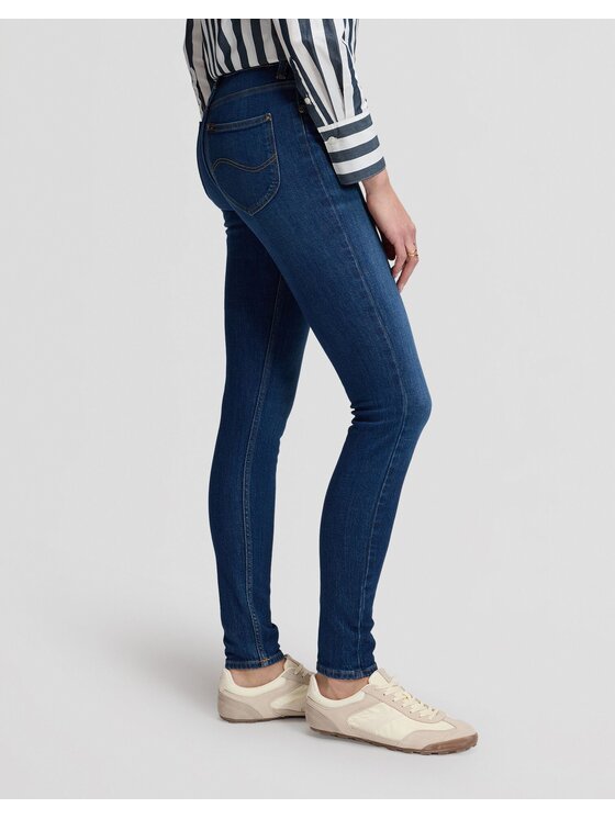 Lee Lee Jeansy SCARLETT HIGH Niebieski Skinny Fit