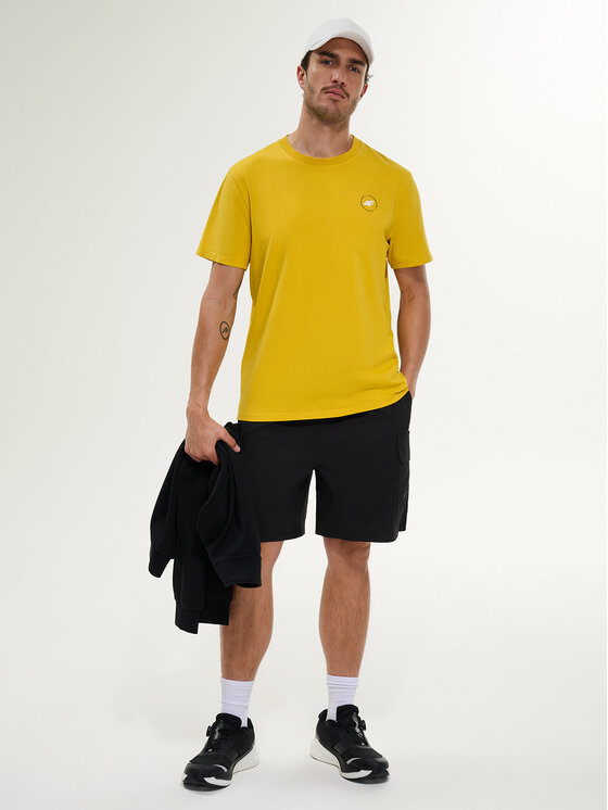 4F 4F T-Shirt WHEEL & WAVE Żółty Relaxed Fit