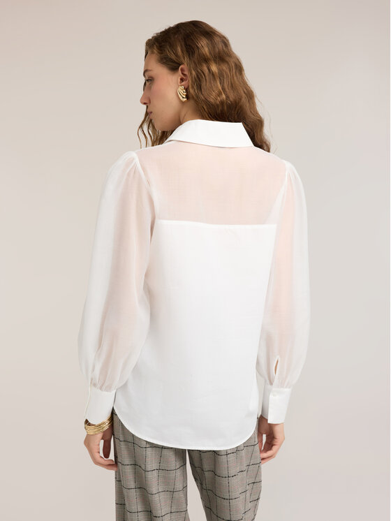 Motivi Motivi Camicia 5097Q001028N011 Bianco Regular Fit