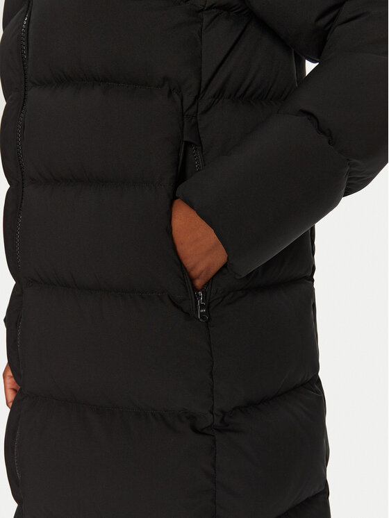 Hetregó Hetregó Пухено яке Lena 8N697 Черен Regular Fit