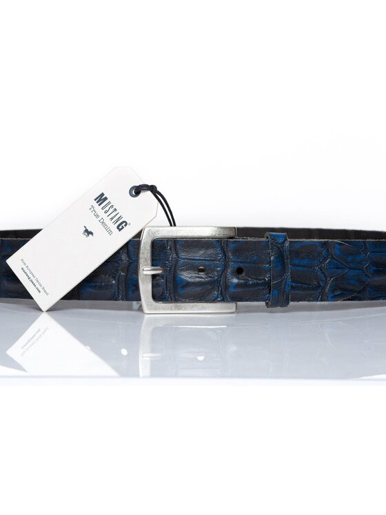 Mustang Mustang Pasek Męski BELT Niebieski