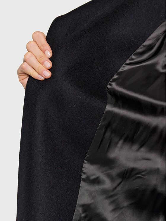 Calvin Klein Calvin Klein Płaszcz wełniany Essential K20K204635 Czarny Regular Fit