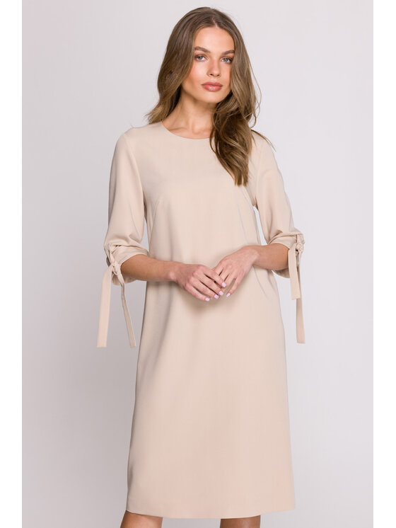 Stylove Stylove Sukienka wieczorowa S393 Beżowy Premium Fit