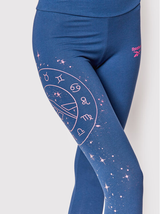 Leggings Supernatural Graphic HB8626 Blu Slim Fit