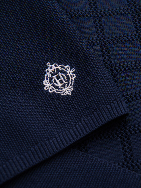 Ombre Ombre Polo OM-POSS-0168 Granatowy Regular Fit