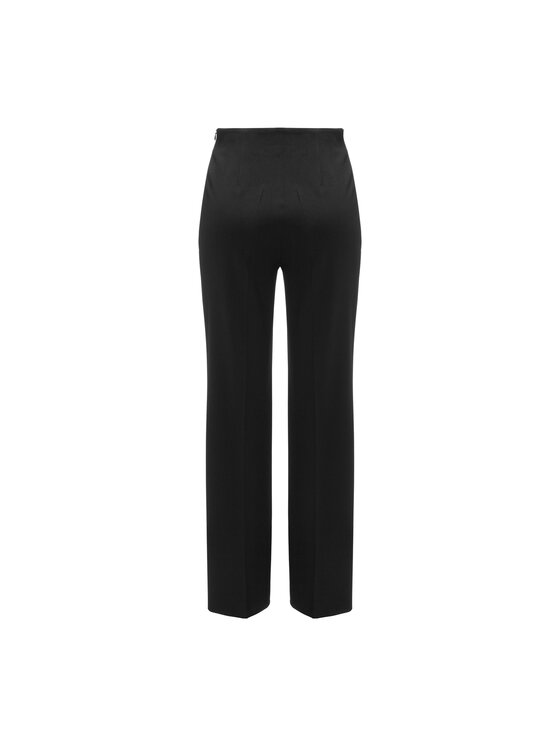 La Mania La Mania Společenské kalhoty ROMANTIC 2 Černá Casual Fit