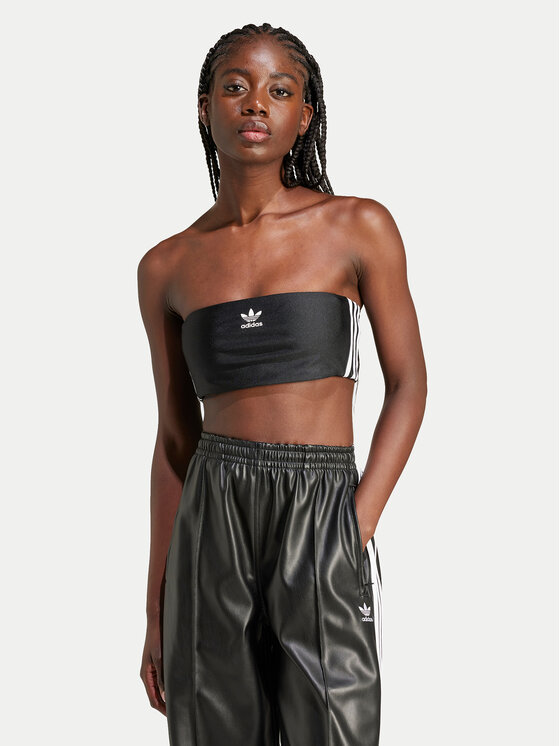 adidas adidas Top 3-Stripes Tube IX7823 Negru Slim Fit