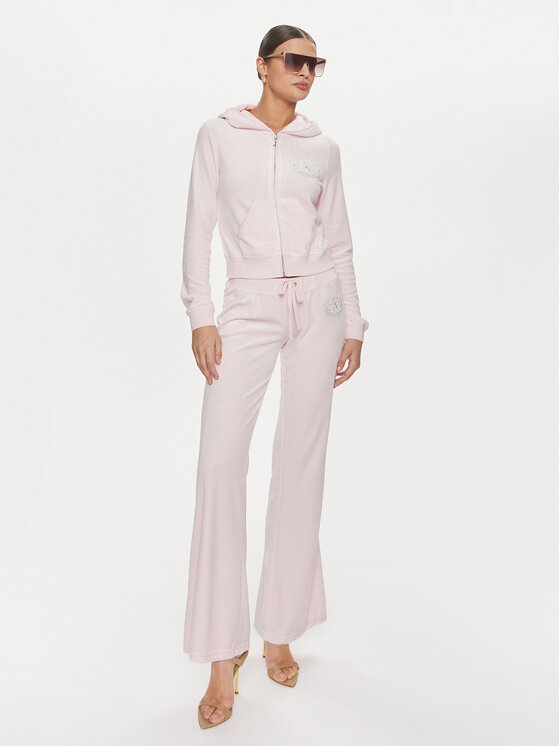 Juicy Couture Juicy Couture Donji dio trenerke Heritage Dog JCBBJ223814 Ružičasta Slim Fit
