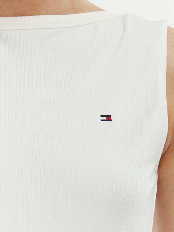 Tommy Hilfiger Tommy Hilfiger Τοπ WW0WW47807 Εκρού Slim Fit