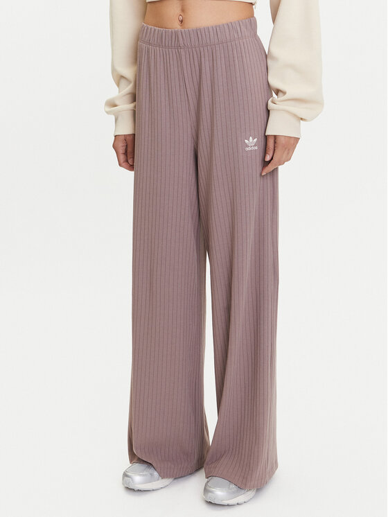 adidas adidas Pletene hlače Essentials JD0768 Bež Wide Leg