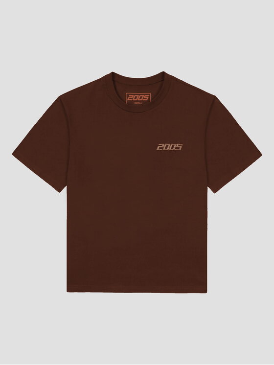2005 2005 Tričko basic Hnedá Oversize