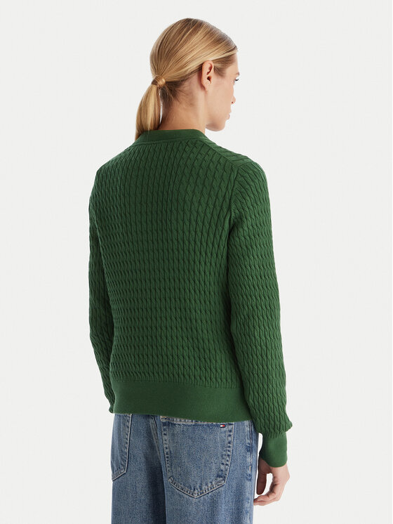 Tommy Hilfiger Tommy Hilfiger Sweater Fine WW0WW44993 Zöld Regular Fit