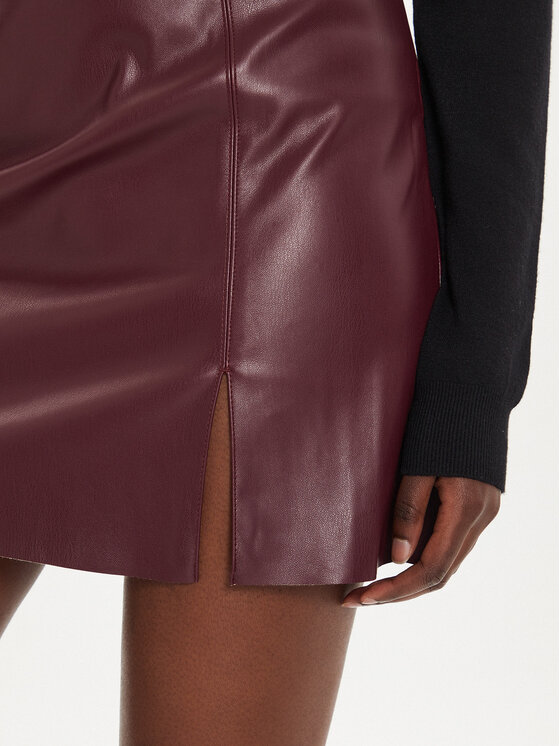 Noisy May Noisy May Ādas imitācijas svārki Clara 27021277 Bordo Regular Fit