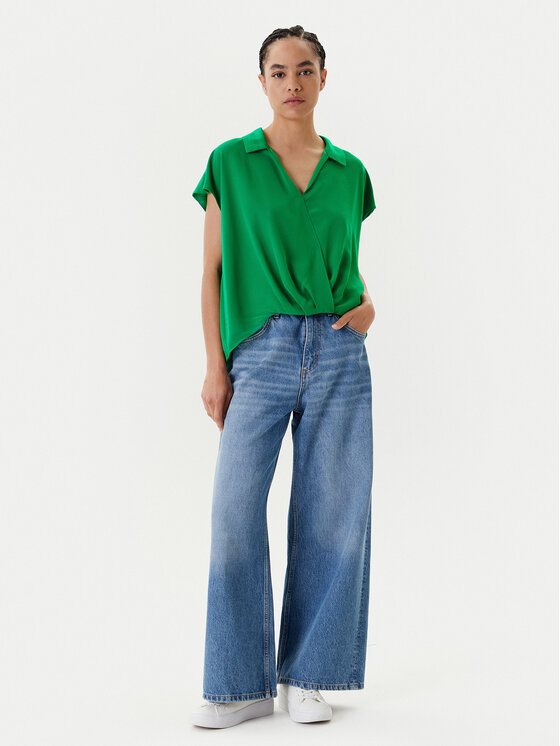 Calvin Klein Calvin Klein Bluzka LV044C199G Zielony Regular Fit