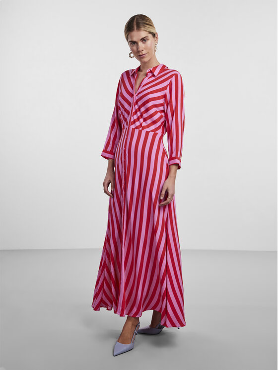 YAS YAS Sukienka koszulowa Savanna 26022663 Fioletowy Loose Fit