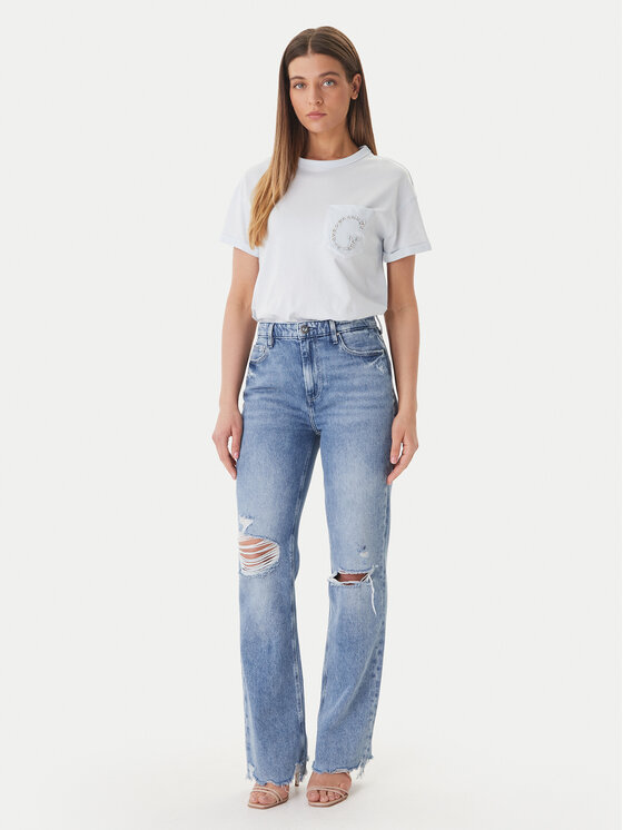 Guess Guess T-Shirt W6GI17 K3037 Modrá Regular Fit