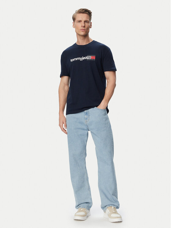 Tommy Jeans Tommy Jeans T-Shirt Entry Dna DM0DM23406 Σκούρο μπλε Regular Fit