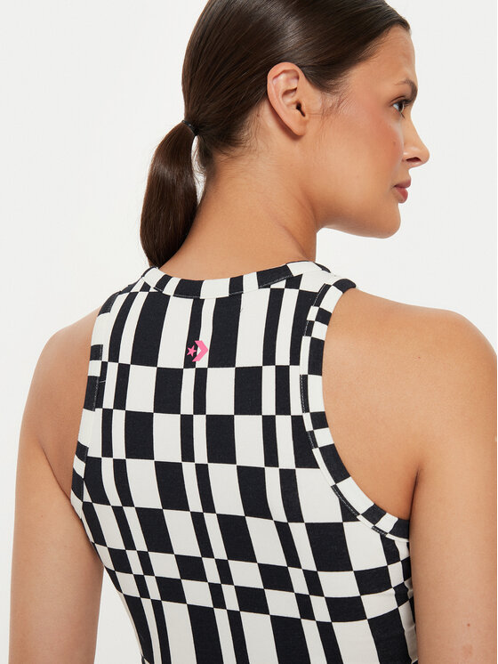 Converse Converse Marškinėliai W Wordmark Aop Tank Top 10026989-A01 Spalvota Skinny Fit