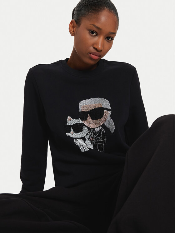 KARL LAGERFELD KARL LAGERFELD Felpa 245W1812 Nero Regular Fit