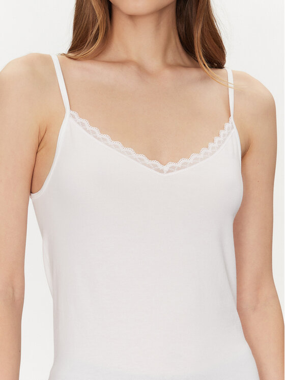 Triumph Triumph Top Feel Of Cotton 10224994 Bílá Slim Fit