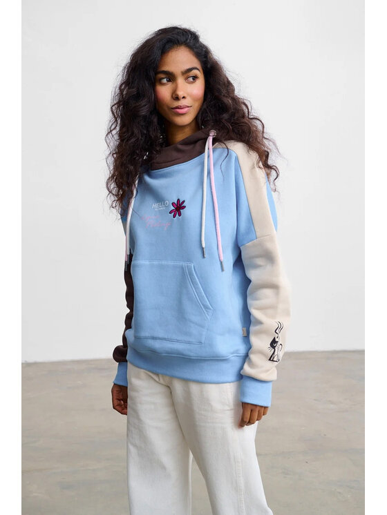 NAOKO NAOKO Bluza Regina Phalange Niebieski Loose Fit