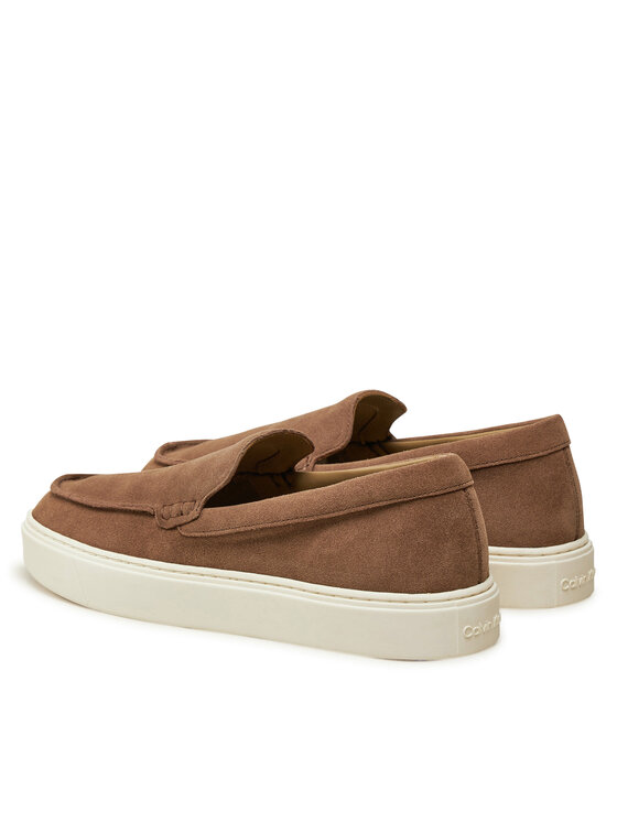 Calvin Klein Calvin Klein Nizki čevlji Moccasin Suede HM0HM01794 Rjava