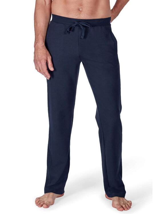 Huber Huber Bavlnené nohavice 117920 Tmavomodrá Regular Fit