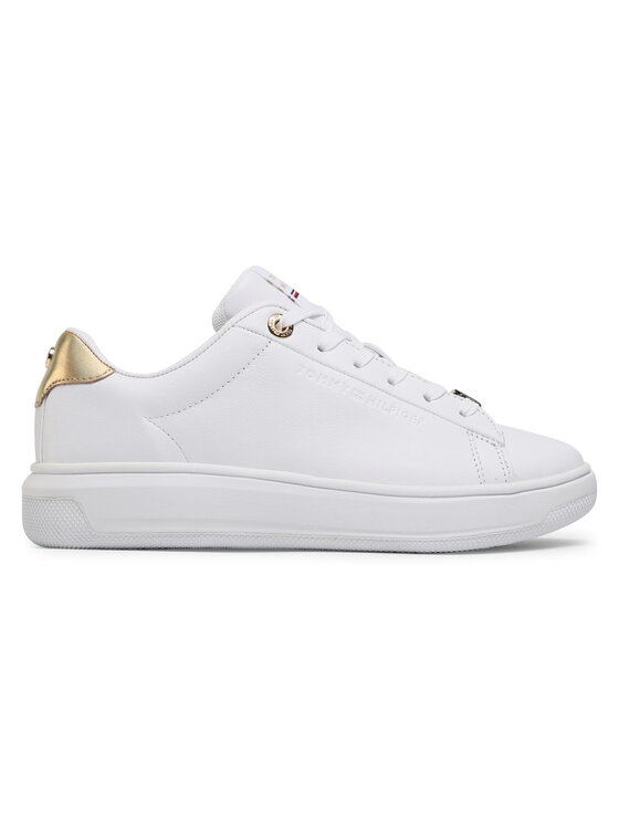 Tommy Hilfiger Laisvalaikio batai Metallic Leather Cupsole FW0FW05725 Balta  • Modivo.lt