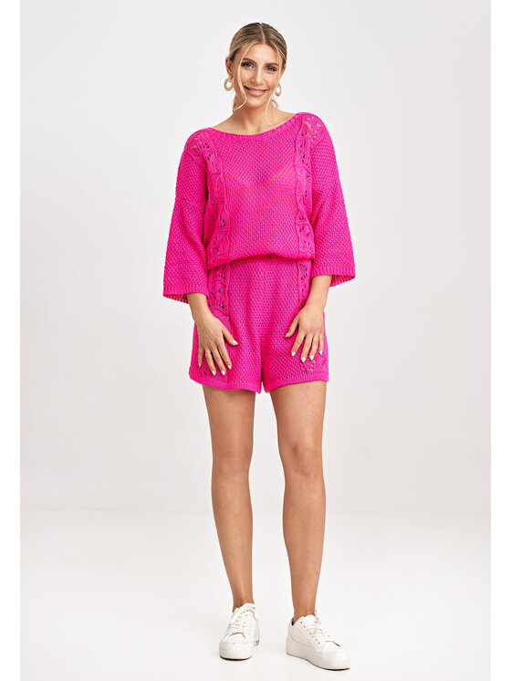 FIGL FIGL Sweter M995 Fioletowy Regular Fit