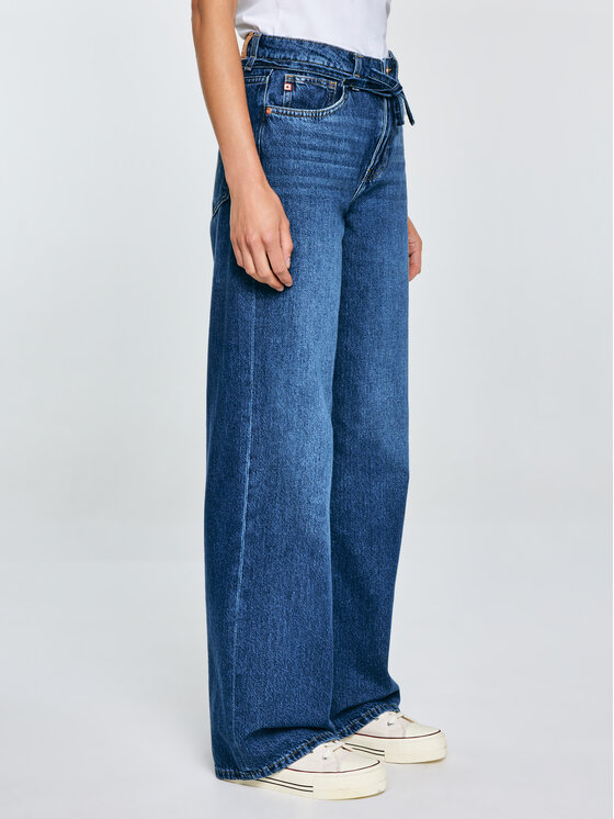 BIG STAR BIG STAR Jeansy ATREA Granatowy Wide Fit