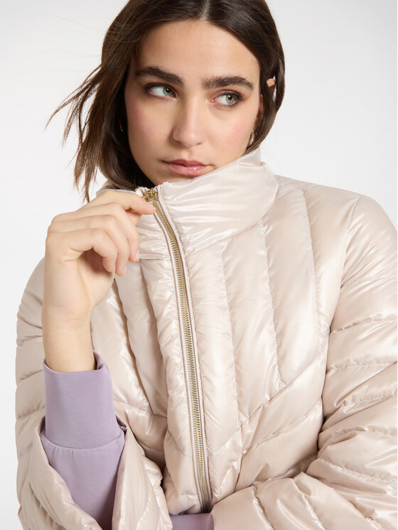 Elena Mirò Elena Mirò Kurtka puchowa F804P000222N002 Kremowy Boxy Fit