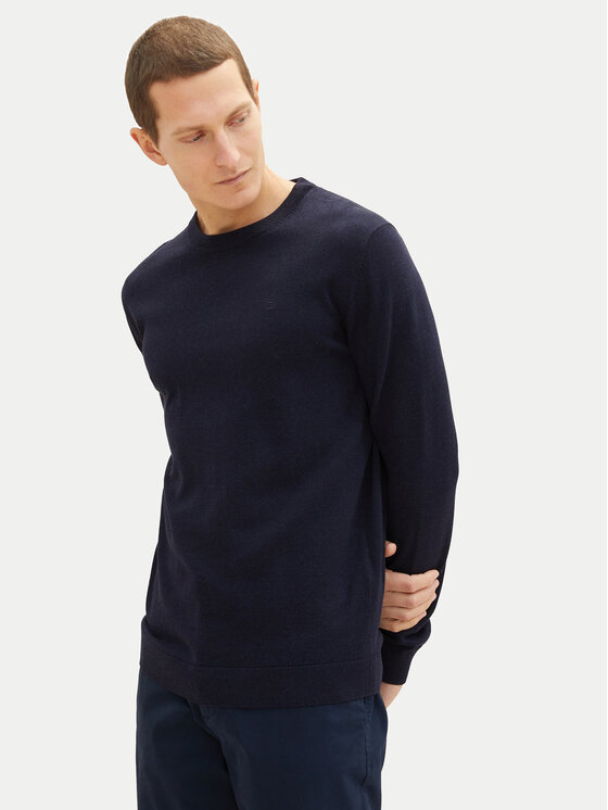 Tom Tailor Tom Tailor Sweter 1038426 Granatowy Regular Fit