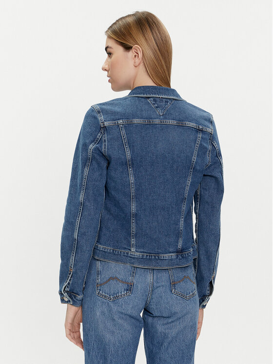 Tommy Hilfiger Tommy Hilfiger Džinsinė striukė WW0WW41335 Mėlyna Slim Fit