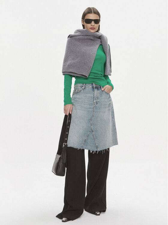 Tommy Hilfiger Tommy Hilfiger Farmer szoknya WW0WW40656 Kék Relaxed Fit
