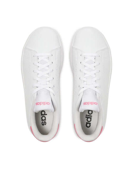 Adidas advantage white pink store