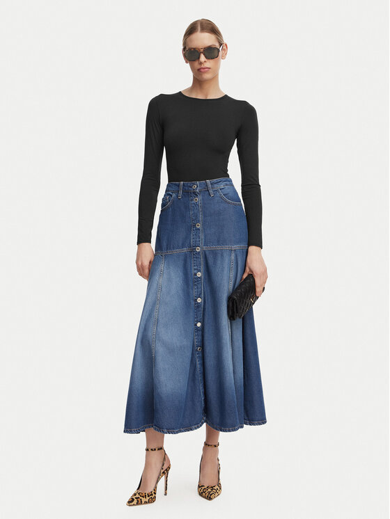 Guess Guess Джинсова спідниця W6GD09 D0702 Голубий Regular Fit