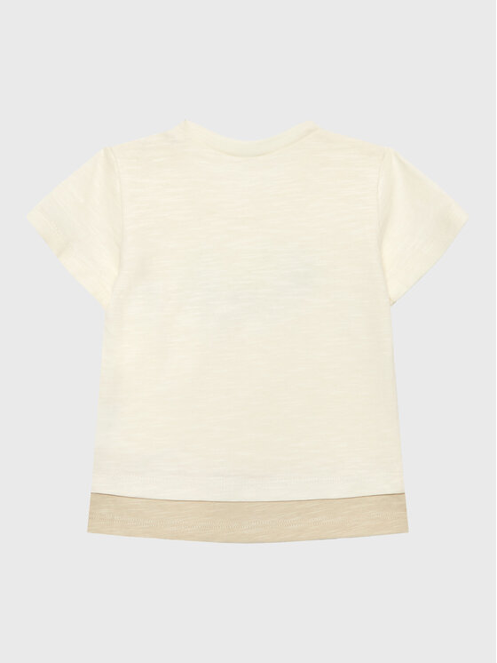United Colors Of Benetton United Colors Of Benetton Тишърт 3F93A102K Екрю Relaxed Fit