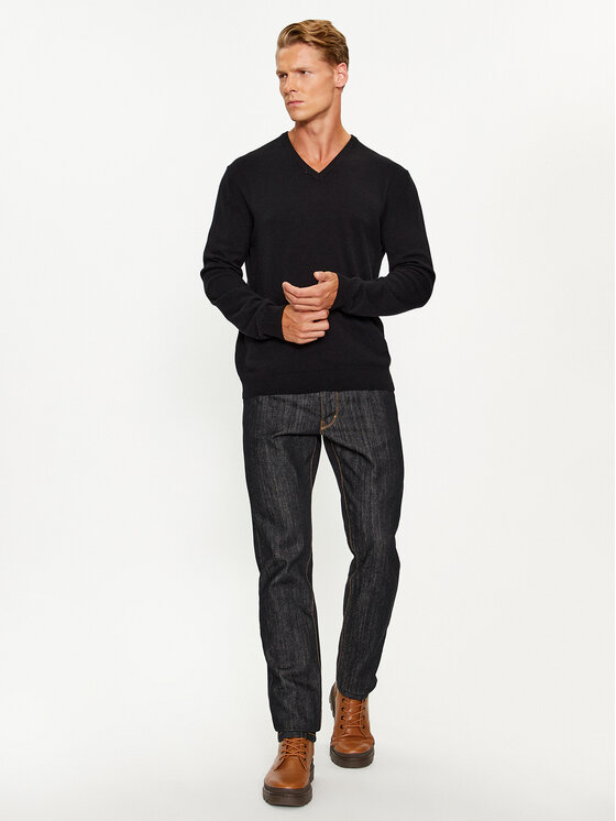 United Colors Of Benetton United Colors Of Benetton Pulover 1002U4407 Negru Regular Fit