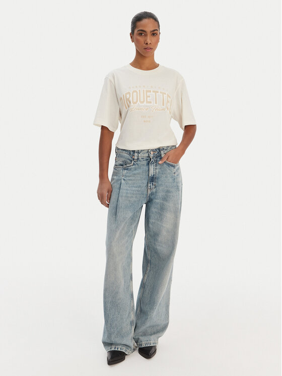 BOSS BOSS T-Shirt C_Eregular_1 50556993 Krémová Relaxed Fit